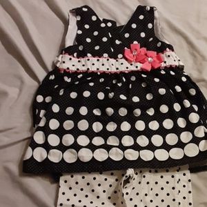 Black and white spotted dress